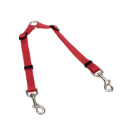 Coastal 2-Dog Leash Coupler 3/4"x24-36" Red