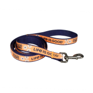 Life is Good Dog Canvas Leash 1"x6