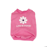 Life is Good Dog T-Shirt Pink Large 26" 20-40 lb