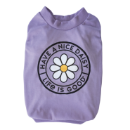 Life is Good Dog T-Shirt Lilac Medium 22" 8-19 lb