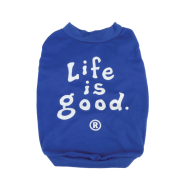 Life is Good Dog T-Shirt Royal Blue Medium 22" 8-19 lb