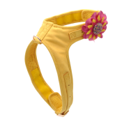 Accent Microfiber Harness Vintage Yellow w/Bow MED