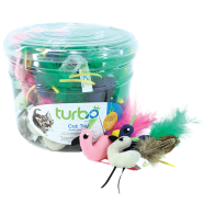 Coastal Turbo Cat Bulk Bin w/LimeLoop Birds w/FthrTails