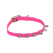 Li'l Pals Spk Nyl Collar 3/8" Neon Pink 10"