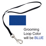 Adjustable Nylon Grooming Loop 3/8x18" Blue