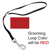 Adjustable Nylon Grooming Loop 3/8x18" Red