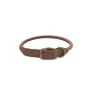 Circle T Rustic Leather Round Collar 1x22" Chocolate