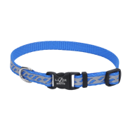 LazerBrite Reflective Collar 3/8x8"-12" Blue Lagoon Waves