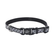 LazerBrite Reflective Collar 3/8x8"-12" Black Chain Link
