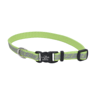 LazerBrite Reflective Collar 3/8x8"-12" Lime Geometric