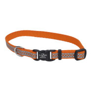 LazerBrite Reflective Collar 3/8x8"-12" Orange AbstractRings