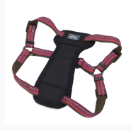 K9 Explorer Reflective Adj Padded Harness 5/8x12-18" Berry