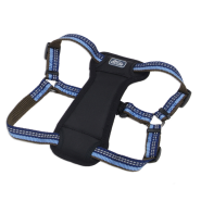 K9 Explorer Reflective Adj Padded Harness 5/8x12-18" Sapphre