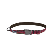 K9 Explorer Reflective Adj Collar 1"x18-26" Berry