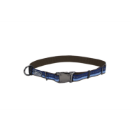 K9 Explorer Reflective Adj Collar 1"x18-26" Sapphire