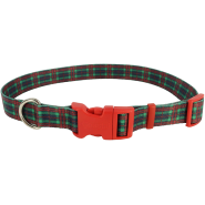 Celebration Dog Collar Holiday Plaid Sm/Med 3/4"x12-18"