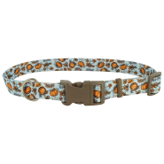 Celebration Dog Collar Pmpkns on Blue Lrg 1"x18"-26"