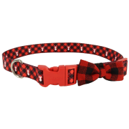 Celebration Dog Collar Reindeer Check X-Sm 5/8"x8"-12"