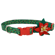 Celebration Dog Collar Holly Berry Sm/Med 3/4"x12-18"