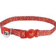 Celebration Cat Collar GingerbrdMen 3/8"x8-12"