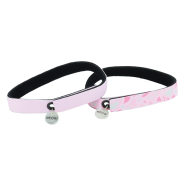 ElastaCat FlexFit Collar Hearts&Pink 3/8x12" 2Pk