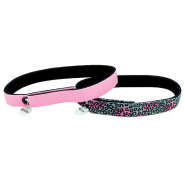 ElastaCat FlexFit Collar Cheetah&NeonPink 3/8x12" 2Pk