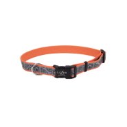 LazerBrite Refl Adj Collar 5/8"x18" Orange Doghouses