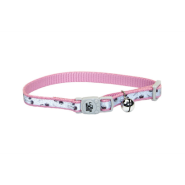 LazerBrite Refl Bkwy Cat Collar 12" Pink Cherries