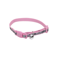 LazerBrite Refl Bkwy Cat Collar 12" Pink Heart