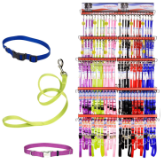 Six Color Collar & Leash Display 6 colors