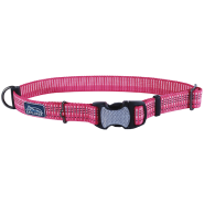 K9 Explorer Brights Reflective Adj Collar 1"x18-26" Blsm