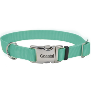 Coastal Adj. Collar w/ Metal Buckle Teal 3/4x14-20"