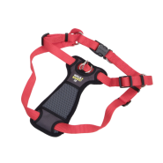 Walk Right Front-Connect Padded Harness 20"-30" Red Med