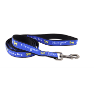 Life is Good Dog Canvas Leash 5/8"x6