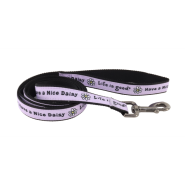 Life is Good Dog Canvas Leash 1"x6