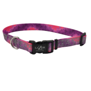 LazerBrite Patterned Rflc Collar 3/8"x8-12" Pink Flowers