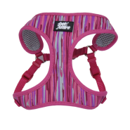 Pet Attire Adj DesignerWrp Harness 3/8x8-10" XXS PinkStripes