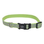 LazerBrite Reflective Collar 5/8x12"-18" Lime Geometric