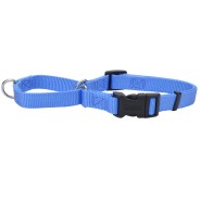 No Slip Martingale Adj. Collar w/Buckle BlueLgn 3/8x10-12"