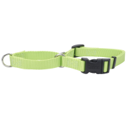 No Slip Martingale Adj. Collar w/Buckle Lime 3/8x10-12"