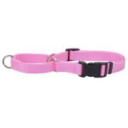 No Slip Martingale Adj. Collar w/Buckle PinkBright 3/8x10-12