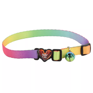 Safe Cat Heartbreaker Collar PastelRainbow 3/8"x8-12"