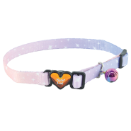 SafeCat Collar Breakaway Heart ShiningDiamnd 3/8"x8-12"
