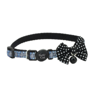 Safe Cat Embellished Fshn Collar 3/8" x 8-12" Diamond Black