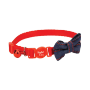 Safe Cat Embellished Fshn Collar 3/8" x 8-12" Red