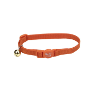SafeCat Adj Nyl Bkwy Collar Sunset Orange 12"