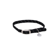 Elasta Cat Refl Safety Stretch Collar Black 10"