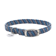 ElastaCat Reflective Safety Collar w/Charm Grey/Blue 10"