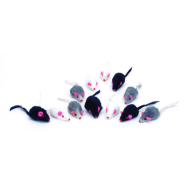 Rascals Cat Fur Mice 2" No Color 12 Pack