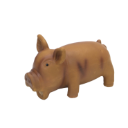Rascals Grunt Toy Latex Pig Brown 6.25"